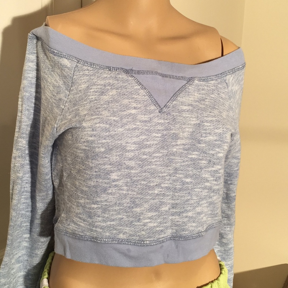 “Warm” crop top with long sleeves! Lol!
